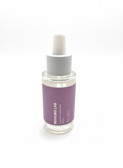 Siero Viso all'Acido Ialuronico NOVA BIO LAB - Certificato COSMOS NATURAL -  30ml