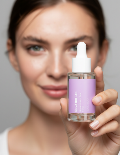 Siero Viso all'Acido Ialuronico NOVA BIO LAB - Certificato COSMOS NATURAL -  30ml